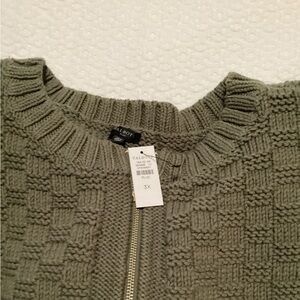 Talbots Olive Green Sweater Cardigan